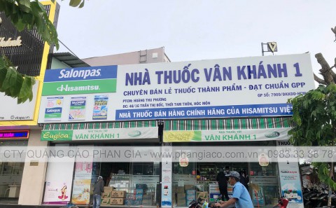 Chuỗi Bảng Hiệu Nhôm Chữ Nổi Mica Hệ Thống Nhà Thuốc Của Hisamitsu Việt Nam Tại TP. HCM
