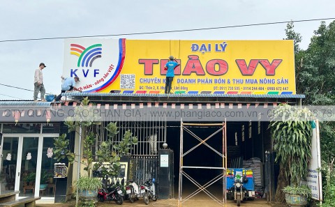 Lắp Đặt Bảng Hiệu Alu Chữ Nổi Mica Đại Lý Phân Bón Tại Lâm Đồng