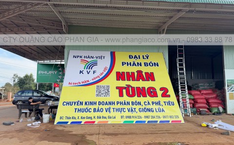 Bảng Hiệu Quảng Cáo Tôn Decal Đại Lý Phân Bón Gia Lai - Kon Tum