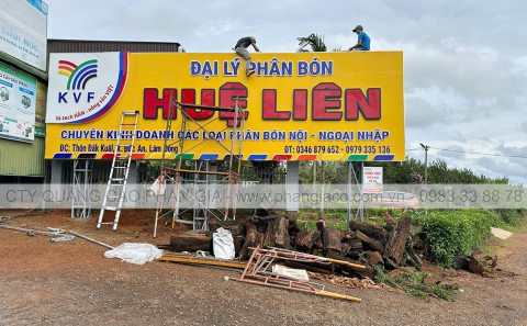 Lắp Đặt Pano Alu Chữ Mica Nổi Đại Lý Phân Bón Huệ Liên