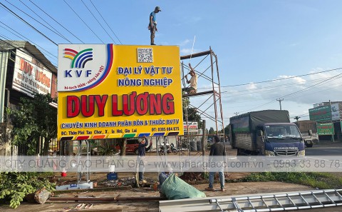 Lắp Đặt Bảng Hiệu Alu Chữ Nổi Đại Lý Vật Tư Nông Nghiệp Tại Gia Lai