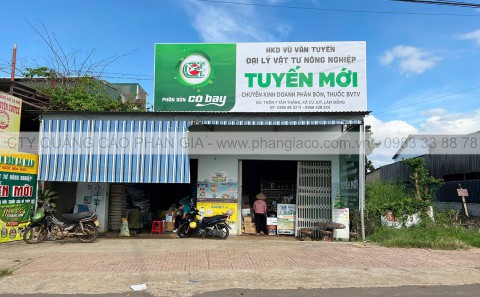 Chuỗi Bảng Hiệu Tôn Decal Đại Lý Vật Tư Nông Nghiệp Khu Vực Tây Nguyên
