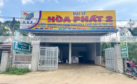 Lắp Đặt Bảng Hiệu Quảng Cáo Nhôm Chữ Nổi Mica Cửa Hàng Nông Dược Tại Cư Kuin