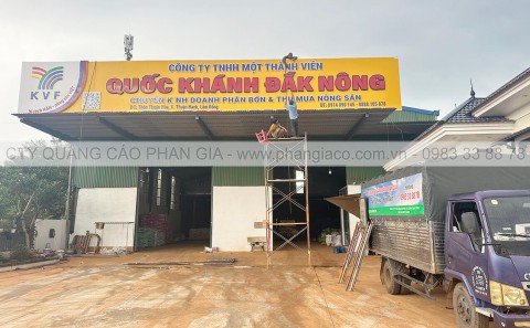 Lắp Đặt Bảng Quảng Cáo Nhôm Chữ Nổi Nhà Phân Phối Phân Bón Tại Đắk Mil