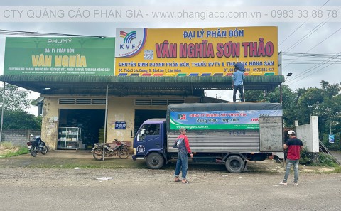 Lắp Đặt Bảng Hiệu Nhôm Chữ Mica Nổi Đại Lý Phân Bón