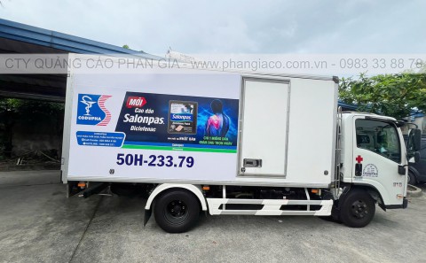 Dán Decal Quảng Cáo Thùng Xe Tải Nhà Phân Phối Dược Phẩm Codupha