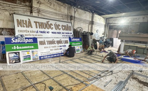 Sản Xuất Lắp Đặt chuỗi Bảng Hiệu Nhôm Chữ Mica Nhà Thuốc Đồng Tháp và Cần Thơ