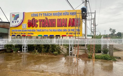 Dựng Pano Alu Chữ Mica Đại Lý Phân Bón Tại Lâm Đồng