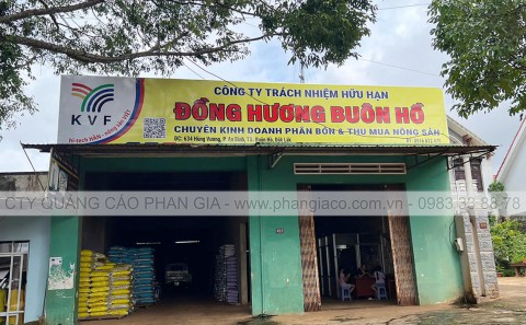 Lắp Đặt Bảng Hiệu Quảng Cáo Tôn Dán Decal Vật Tư Nông Nghiệp Khu Vực Tây Nguyên